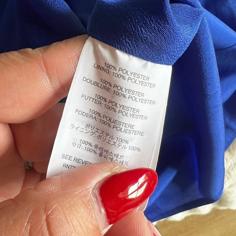 J.Crew Womens Royal Blue V-Neck Sleeveless Fit & Flare Dress E0068 Size 8 NWT - Picture 8 of 11